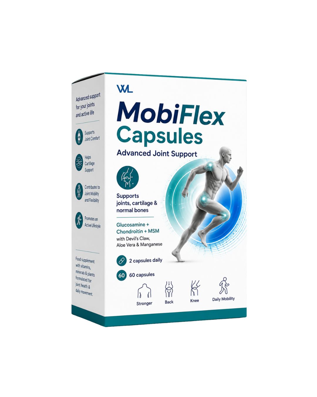 Wellness Link MobiFlex Capsules for advanced joint, cartilage and bone support.