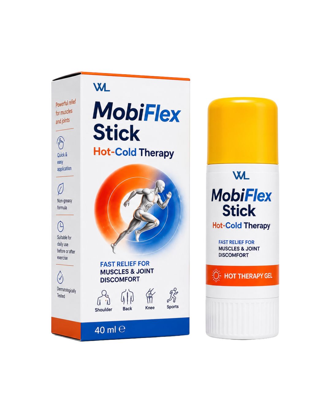 Wellness Link MobiFlex Hot-Cold Therapy Stick for targeted muscle and joint comfort.