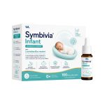 Symbivia Infant Probiotic Drops box and dropper bottle with Lactobacillus reuteri and 100 million units for infants from birth
