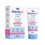Dermavia Baby Cream box and 100 mL tube for moisturizing and soothing delicate baby skin.