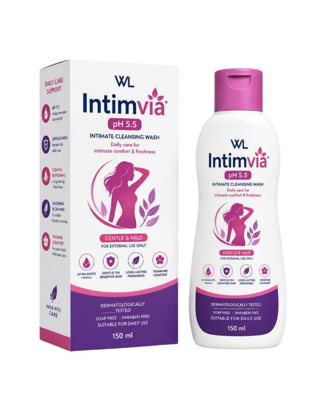 Intimvia pH 5.5 Intimate Cleansing Wash bottle